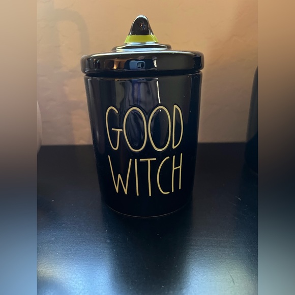 Rae Dunn Good Witch Black canister NIB - Picture 1 of 3